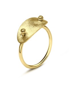 Gold Plated Silver Rings NSR-2813-GP